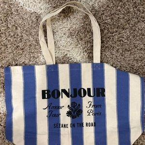 BRAND NEW (no tags) Striped Sezane tote